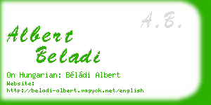 albert beladi business card