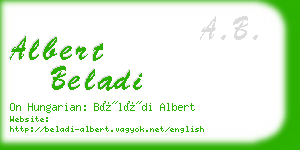 albert beladi business card